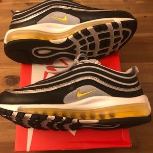 Nike Air Max 97. Size 5Y. Black, Silver and Yellow.